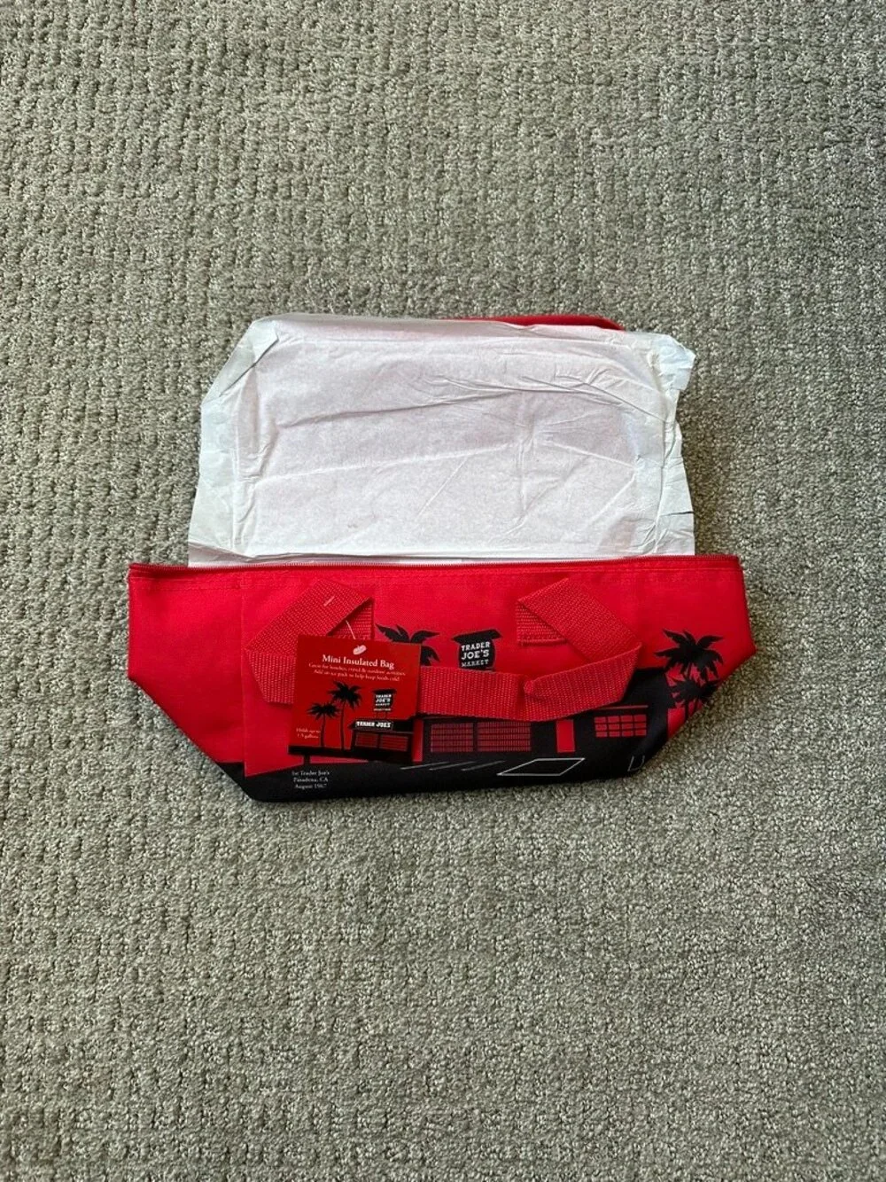 Trader Joes Mini Insulated bag RED